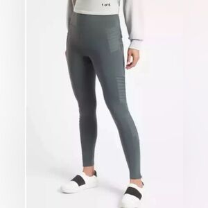 Athleta Delancey Moto Tight, Anthracite Grey Leggings, Size Small, NWT